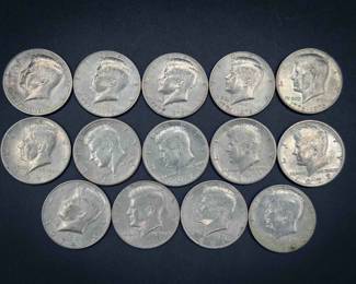 (14) Kennedy Half Dollars – 1971–1976 Bicentennial & 1970s Lot
