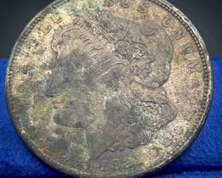 1921-S Morgan Silver Dollar – 90% Silver, 26.7g, Heavy Toning
