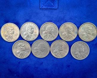 (9) Sacagawea Golden Dollars – 2000 P & D Mintmarks – First Year of Issue
