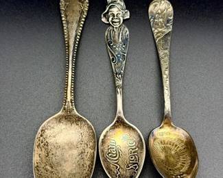 (3) Sterling Silver Vintage Spoons-US Sterling, Greenleaf & Crosby & Sunny South
