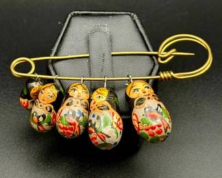 Matryoshka Russian Nesting Doll Pin
