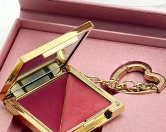 NIB Jane Iredale Roses & Lollipops Keychain Locket Made With Swarovski Elements
