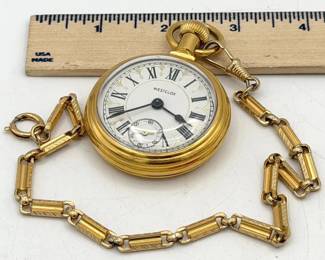 Vintage Westclock Train Pocket Watch

