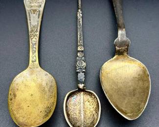 Antique Coronation Spoon & (2) Vintage Spoons
