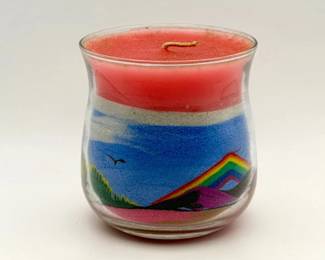 Vintage Sand Art Jar Candle
