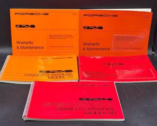 Porsche 924 Warranty & Maintenance And Owner Manuals — 1977, 1980, 1982
