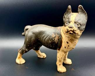 Cast Iron Boston Terrier Bank (empty)
