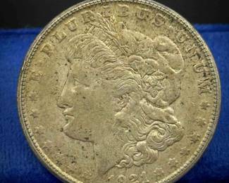 1921-S Morgan Silver Dollar – 90% Silver, 26.8g
