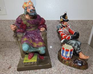 Royal Doulton "The Old King" and "Drummer Boy""