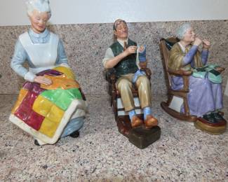 Royal Doulton "Eventide", "The Batchelor" and "A Stitch In Time"