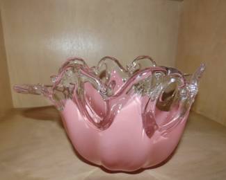 Large beautiful Murano glass bowl.