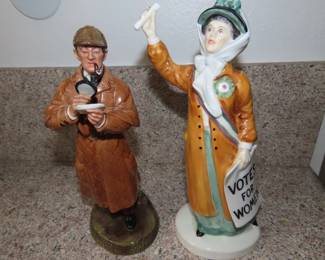 Royal Doulton "The Detective" and "Votes For Women"