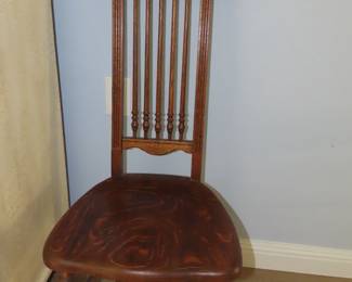 Solid wood American antique chair.