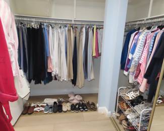 Ladies clothing and shoes size 9.