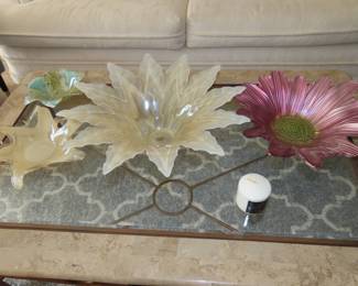 Art glass bowls.