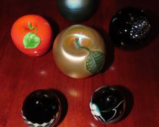 6 Signed Grant Randolph Studios paperweights