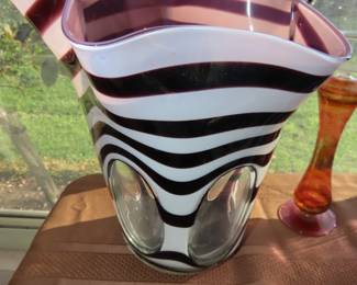 Art glass handkerchief vase.