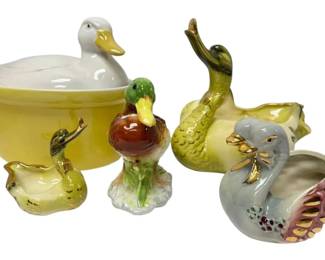 Hull Duck Planters, Hall Duck Tureen, More Porcelain Birds