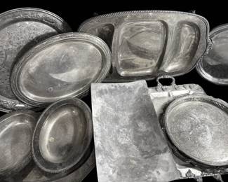 SilverPlated Trays  Platters 
