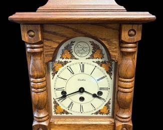 Linden Tempus Fugit Floral Mantel Windup Clock