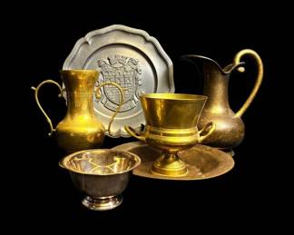 Brass Pitcher, Vases, More