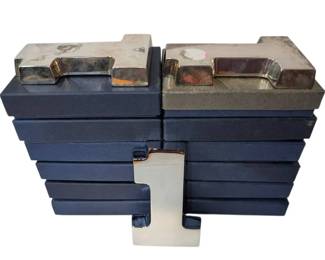 Fifteen Number 1 Silver Toned Paperweights