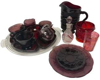 Vintage Ruby Red Glassware