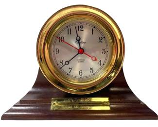 Chelsea Shipstrike Quartz Brass Mantel Clock