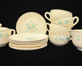 Teal Cornflower China Dishes