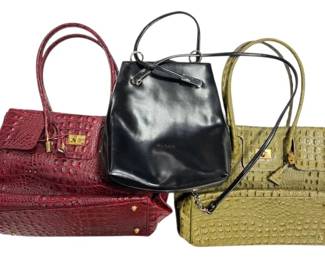 Federick T Backpack Two Crocodile Embossed Totes