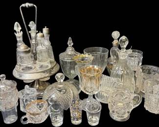 Cruet Set, Containers, and More Glassware