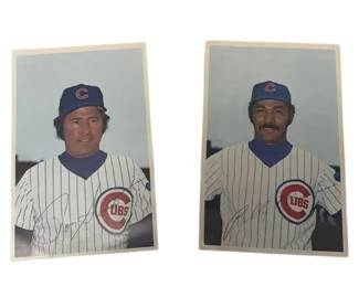 Cubs Signed Billy Williams and Ron Santo Photographs 