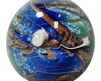 Multi Layered Swirled Paperweight, Signed 