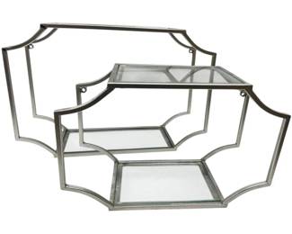 Metal And Glass Floating Shelves