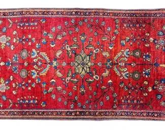 4.8 x 2.5 Red Woven Rug