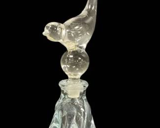 Gunderson Pairpoint LongTailed Bird Glass Perfume Bottle