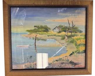 Seascape Oil Painting Signed E. G. Burgess