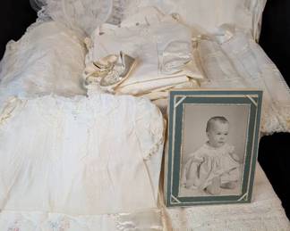 Vintage Baby Blankets, Clothes Christening Gown 
