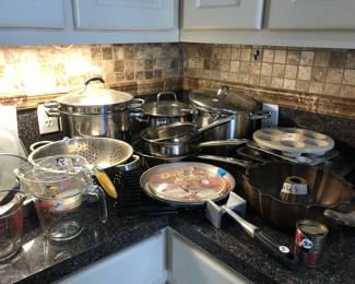 Stainless pots and pans