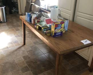 Solid wood dining table