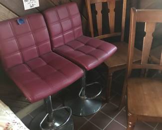 Red bar stools