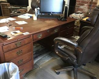 Solid wood desk