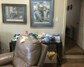 Recliner and Cowboy Artwork