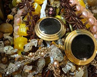 lots of vintage costume jewelry