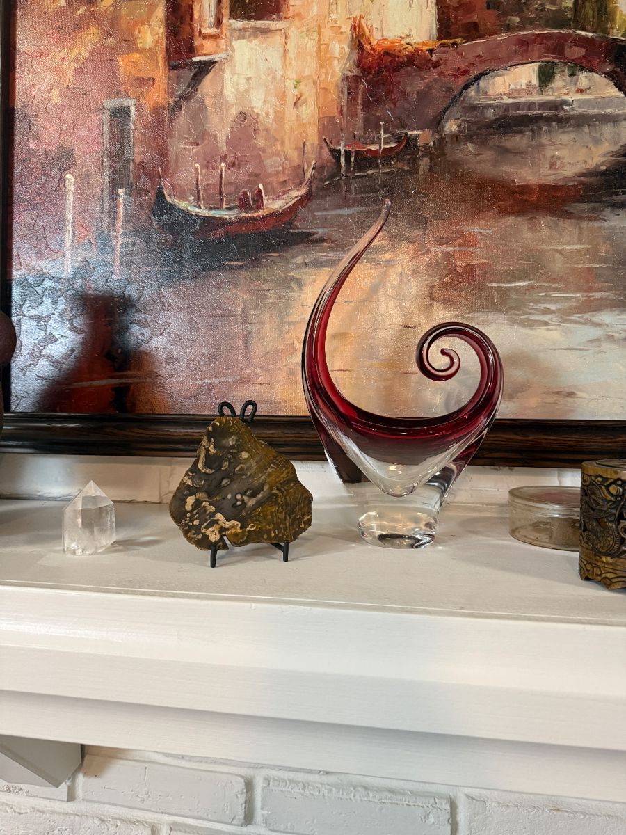 Vintage Chalet Cranberry Art Glass