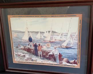 Large Print Marblehead Races by Gordon Grant