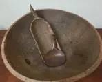 Huge Vintage Dough Bowl Scoop