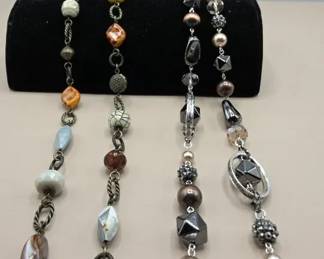 Three Premier Designs Necklaces, Wildfire At Heart Total Eclipse Corded Coin Bib In Red