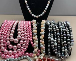 Vintage Strands Of Multicolored Beads