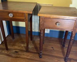 Side Tables With Sandwichglass Pullknobs